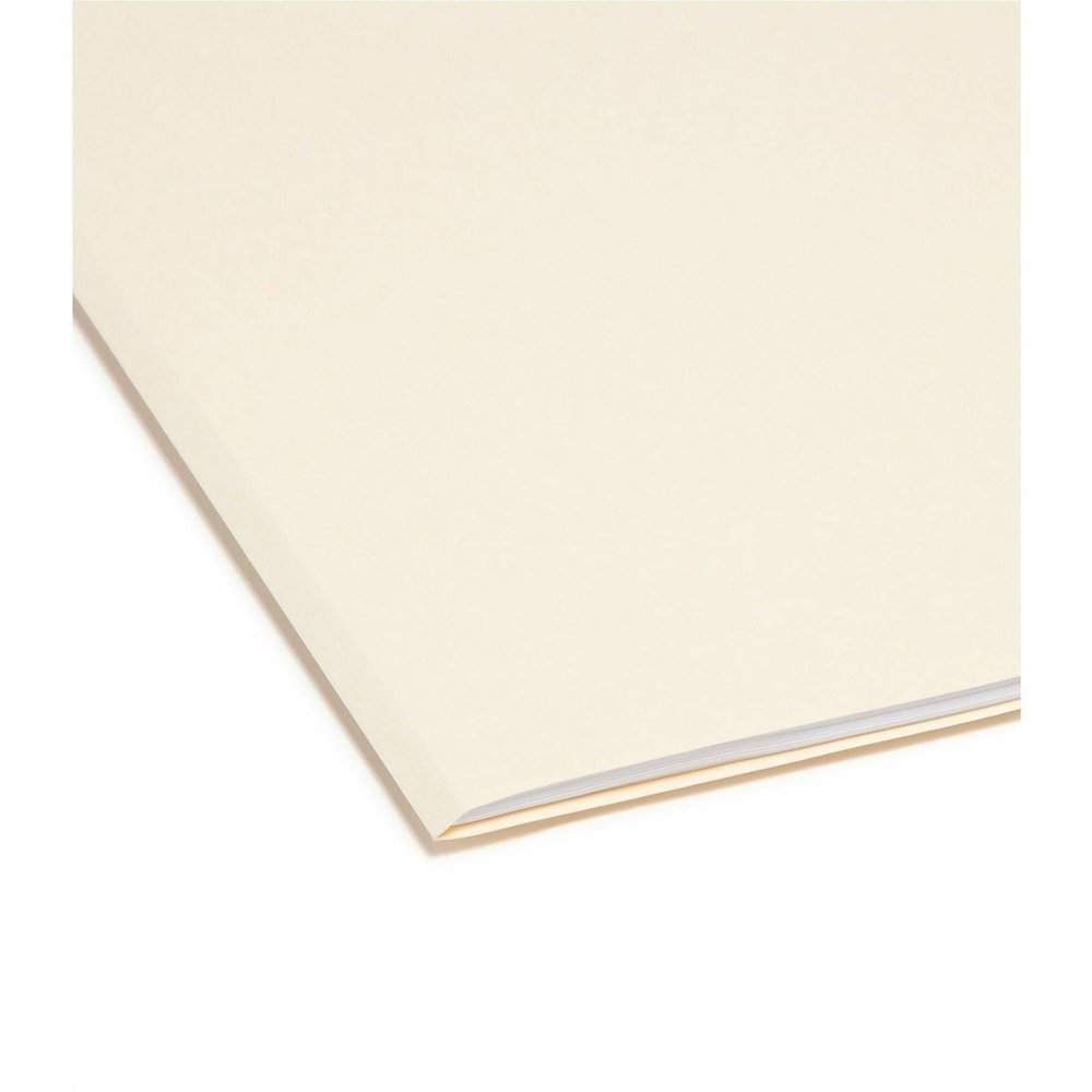Smead 1/3 Tab Cut Letter Recycled Top Tab File Folder - 8 1/2" x 11" - 3/4" Expansion - Top Tab Location - Left Tab Position - 11 pt. - 1 Plys - Manila - 10% Recycled - 100 / Box. Picture 3