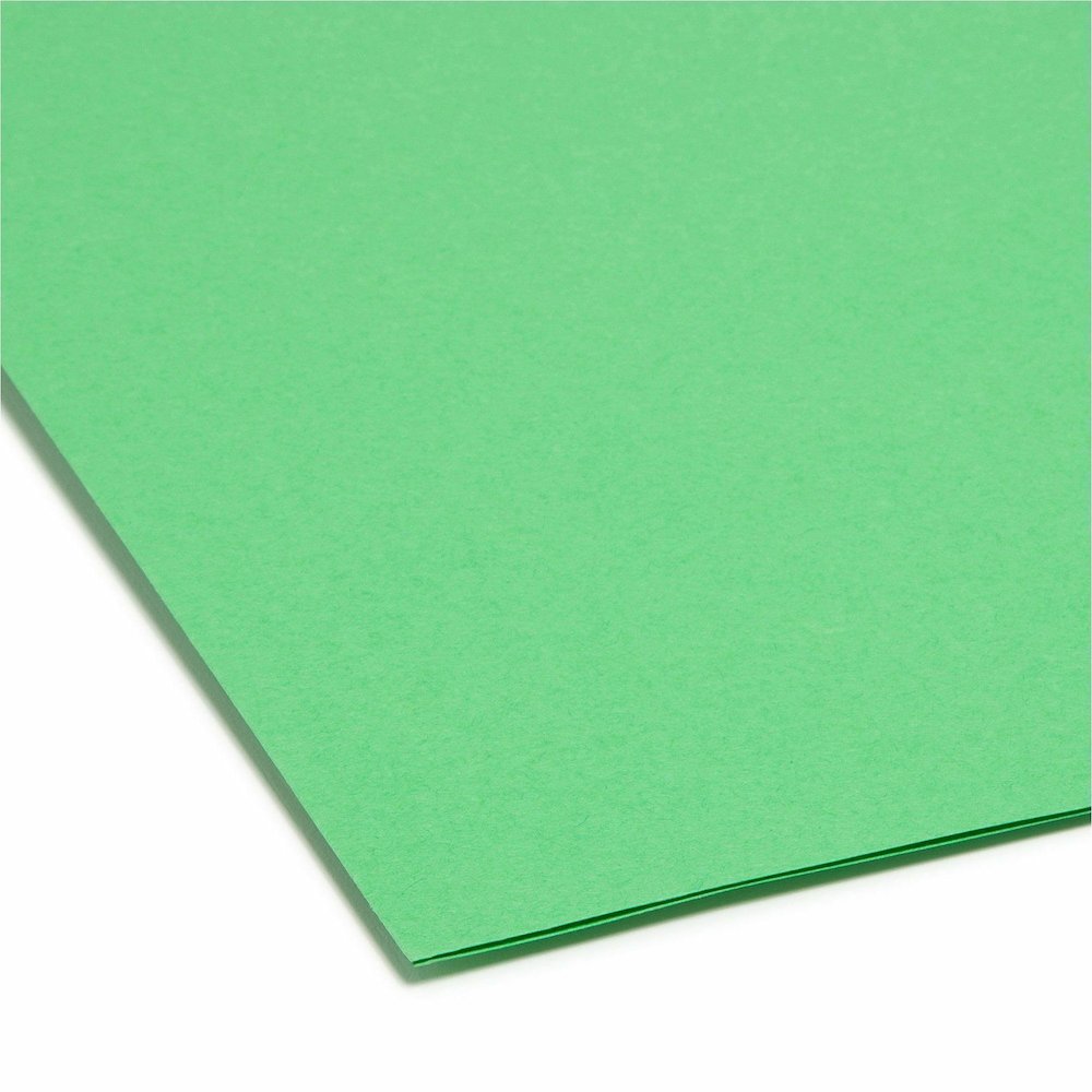 Smead Colored 1/3 Tab Cut Letter Recycled Top Tab File Folder - 8 1/2" x 11" - 3/4" Expansion - Top Tab Location - Assorted Tab Position - 11 pt. - 2 Plys - Blue, Green, Red, Yellow - Reinforced Tab -. Picture 3