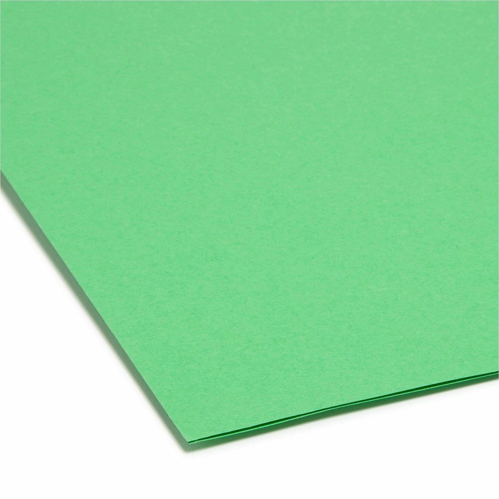 Smead 1/3 Tab Cut Letter Recycled Top Tab File Folder - 8 1/2" x 11" - 3/4" Expansion - Top Tab Location - Assorted Tab Position - 11 pt. - 1 Plys - Blue, Green, Orange, Red, Yellow - Rounded Corner -. Picture 3