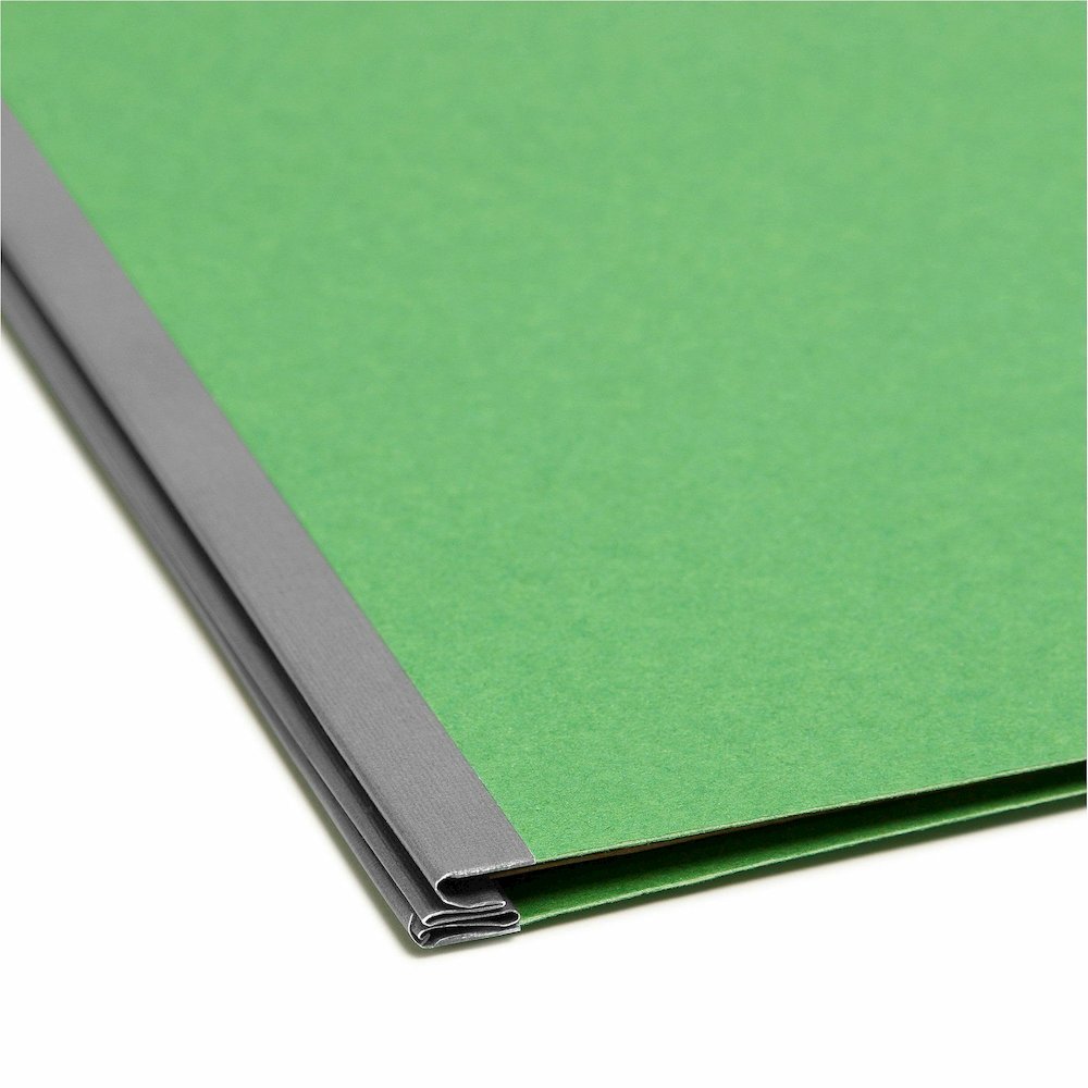 Smead SafeSHIELD 2/5 Tab Cut Letter Recycled Classification Folder - 8 1/2" x 11" - 2" Expansion - 2 x 2S Fastener - 2" for Folder - Top Tab Location - Right of Center Tab Position - 1 Divider - 25 pt. Picture 3