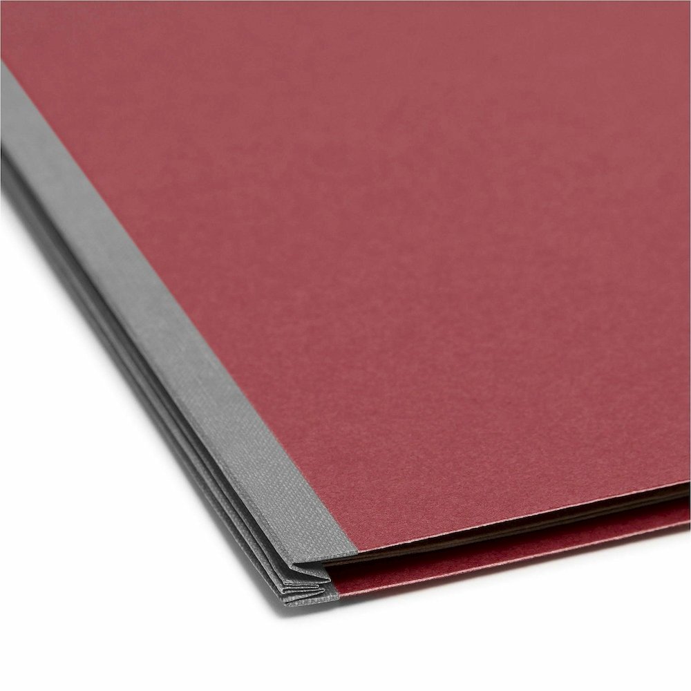Smead SafeSHIELD 2/5 Tab Cut Letter Recycled Classification Folder - 8 1/2" x 11" - 2" Expansion - 2 x 2S Fastener - 2" for Folder - Top Tab Location - Right of Center Tab Position - 2 Divider - 25 pt. Picture 3