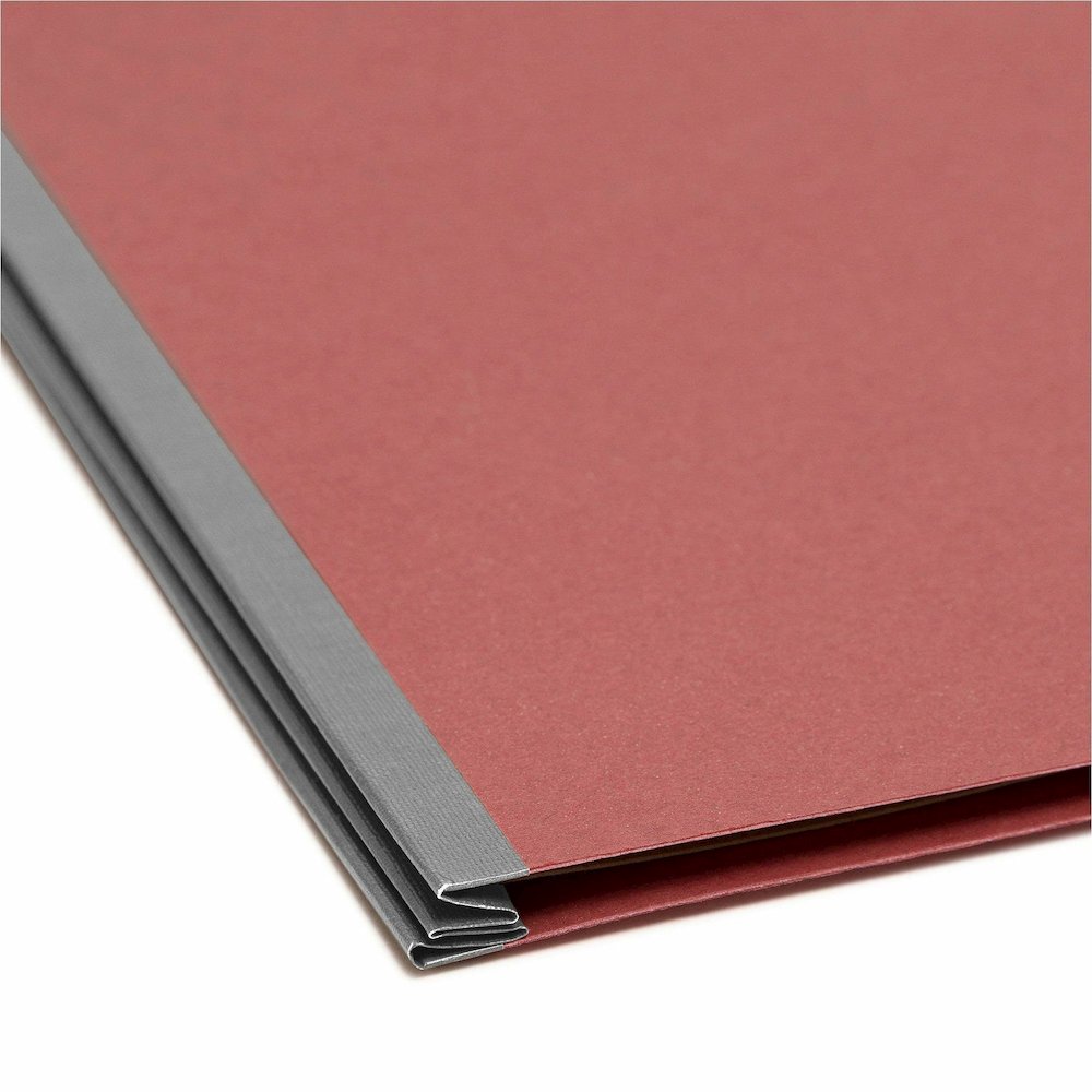 Smead SafeSHIELD 2/5 Tab Cut Letter Recycled Classification Folder - 8 1/2" x 11" - 2" Expansion - 2 x 2S Fastener - 2" for Folder - 2 Pocket - Top Tab Location - Right of Center Tab Position - 2 Divi. Picture 3