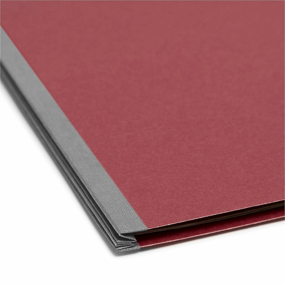 Smead SafeSHIELD 2/5 Tab Cut Letter Recycled Classification Folder - 8 1/2" x 11" - 2" Expansion - 2 x 2S Fastener - 2" for Folder - 2 Pocket - Top Tab Location - Right of Center Tab Position - 2 Divi. Picture 3