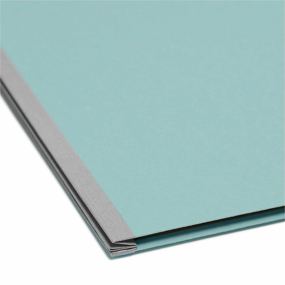 Smead SafeSHIELD 2/5 Tab Cut Letter Recycled Classification Folder - 8 1/2" x 11" - 3" Expansion - 2 x 2S Fastener - 2" for Folder - Top Tab Location - Right of Center Tab Position - 3 Divider - 25 pt. Picture 3