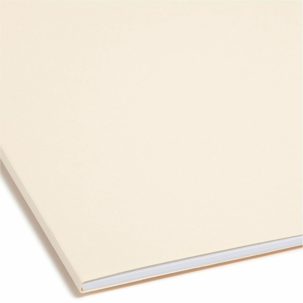 Smead 1/3 Tab Cut Letter Recycled Fastener Folder - 8 1/2" x 11" - 3/4" Expansion - 1 x 2K Fastener - 2" for Folder - Top Tab Location - Assorted Tab Position - 11 pt. - 2 Plys - Manila - Reinforced T. Picture 3