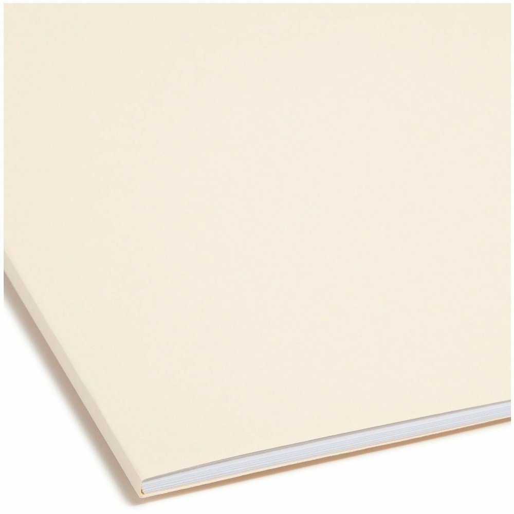 Smead 1/3 Tab Cut Letter Recycled Fastener Folder - 8 1/2" x 11" - 3/4" Expansion - 2 x 2K Fastener - 2" for Folder - Top Tab Location - Assorted Tab Position - 11 pt. - 2 Plys - Manila - Reinforced T. Picture 3