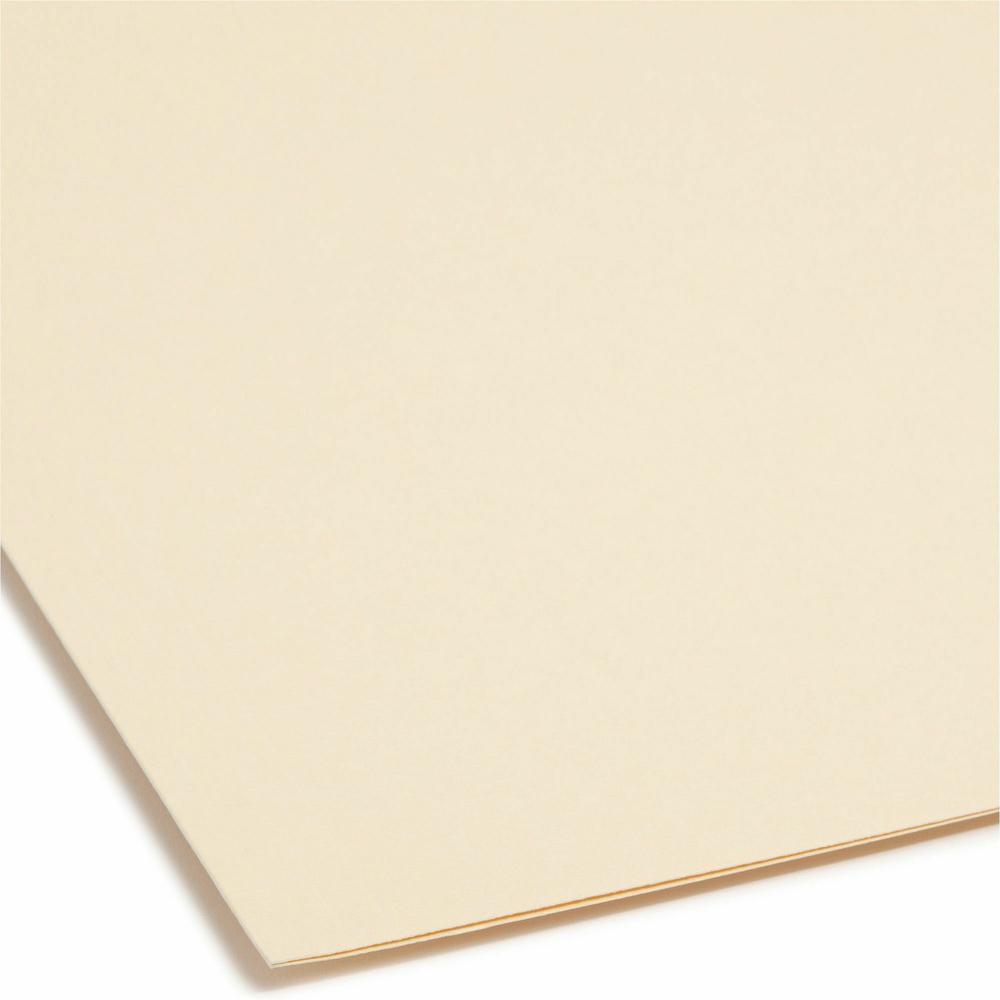 Smead 1/3 Tab Cut Letter Recycled Fastener Folder - 8 1/2" x 11" - 3/4" Expansion - 2 x 2K Fastener(s) - 2" Fastener Capacity for Folder - Top Tab Location - Assorted Position Tab Position - Manila - . Picture 3