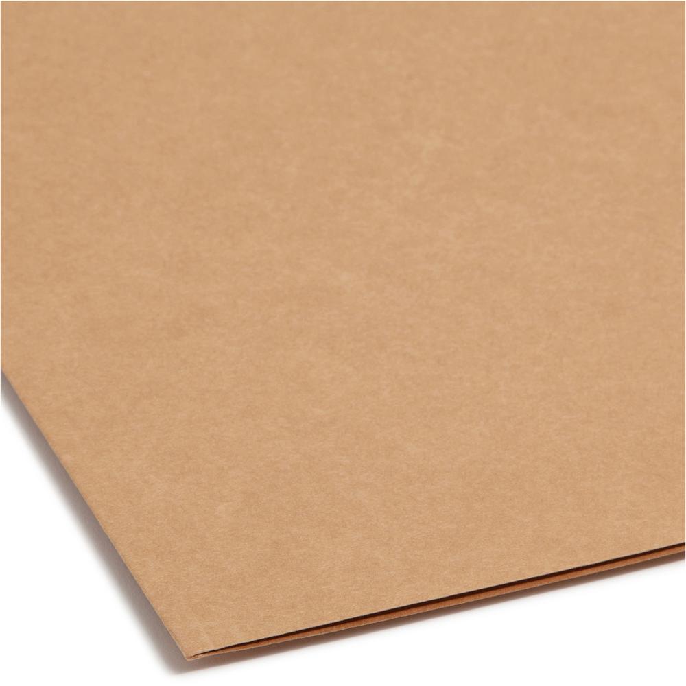 Smead Straight Tab Cut Letter Recycled Fastener Folder - 8 1/2" x 11" - 3/4" Expansion - 1 x 2K Fastener(s) - 2" Fastener Capacity for Folder - Top Tab Location - Assorted Position Tab Position - Kraf. Picture 3