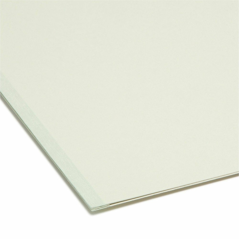 Smead 1/3 Tab Cut Legal Recycled Top Tab File Folder - 8 1/2" x 14" - 1" Expansion - Top Tab Location - Assorted Tab Position - 25 pt. - Pressboard - Gray, Green - Heavy Duty, Rounded Corner, Wear Res. Picture 3