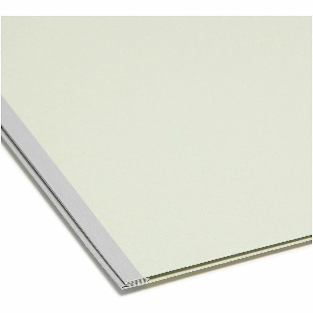 Smead 1/3 Tab Cut Legal Recycled Top Tab File Folder - 8 1/2" x 14" - 2" Expansion - Top Tab Location - Assorted Tab Position - 25 pt. - Pressboard - Gray, Green - Heavy Duty, Rounded Corner, Wear Res. Picture 3