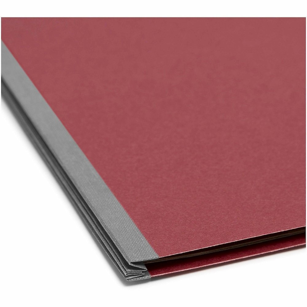 Smead SafeSHIELD 2/5 Tab Cut Legal Recycled Classification Folder - 8 1/2" x 14" - 2" Expansion - 2 x 2S Fastener - 2" for Folder - Top Tab Location - Right of Center Tab Position - 2 Divider - 25 pt.. Picture 3