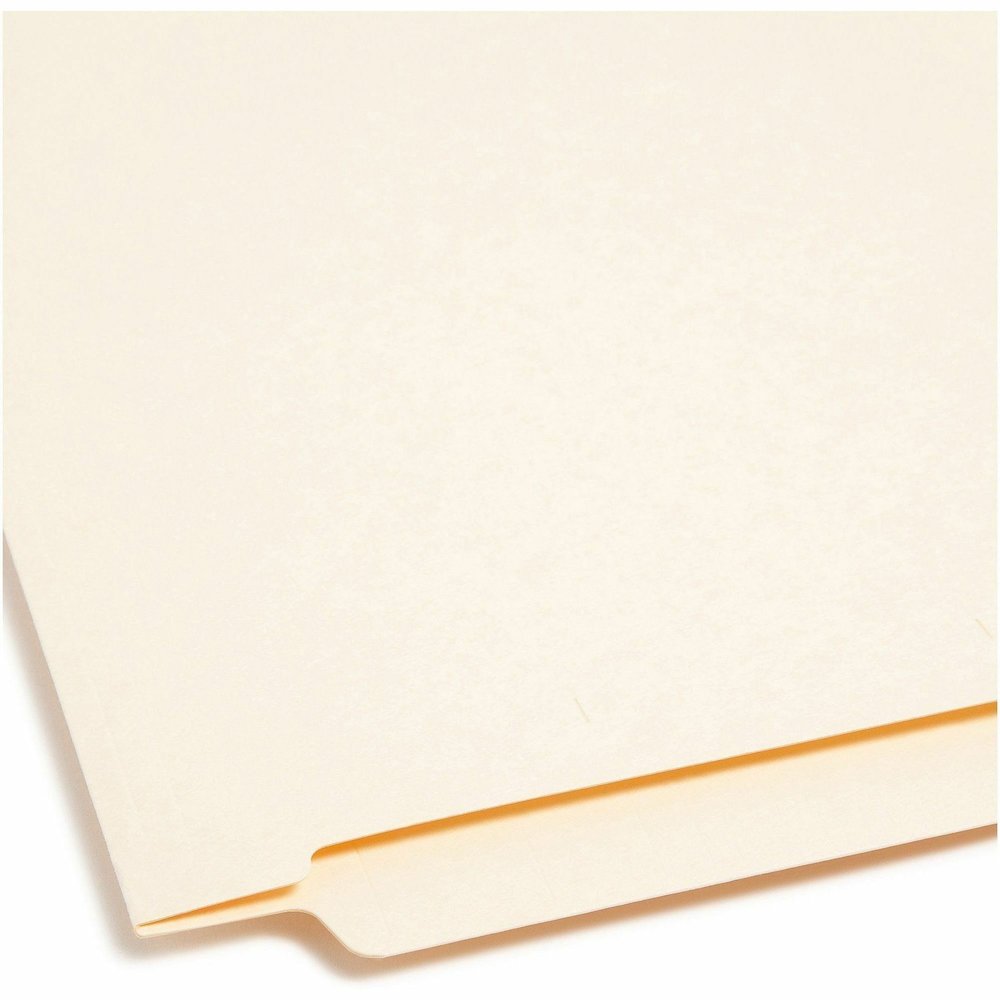 Smead Straight Tab Cut Letter Recycled End Tab File Folder - 8 1/2" x 11" - 3/4" Expansion - 11 pt. - 2 Plys - Manila - Durable - 10% Recycled - 100 / Box. Picture 3