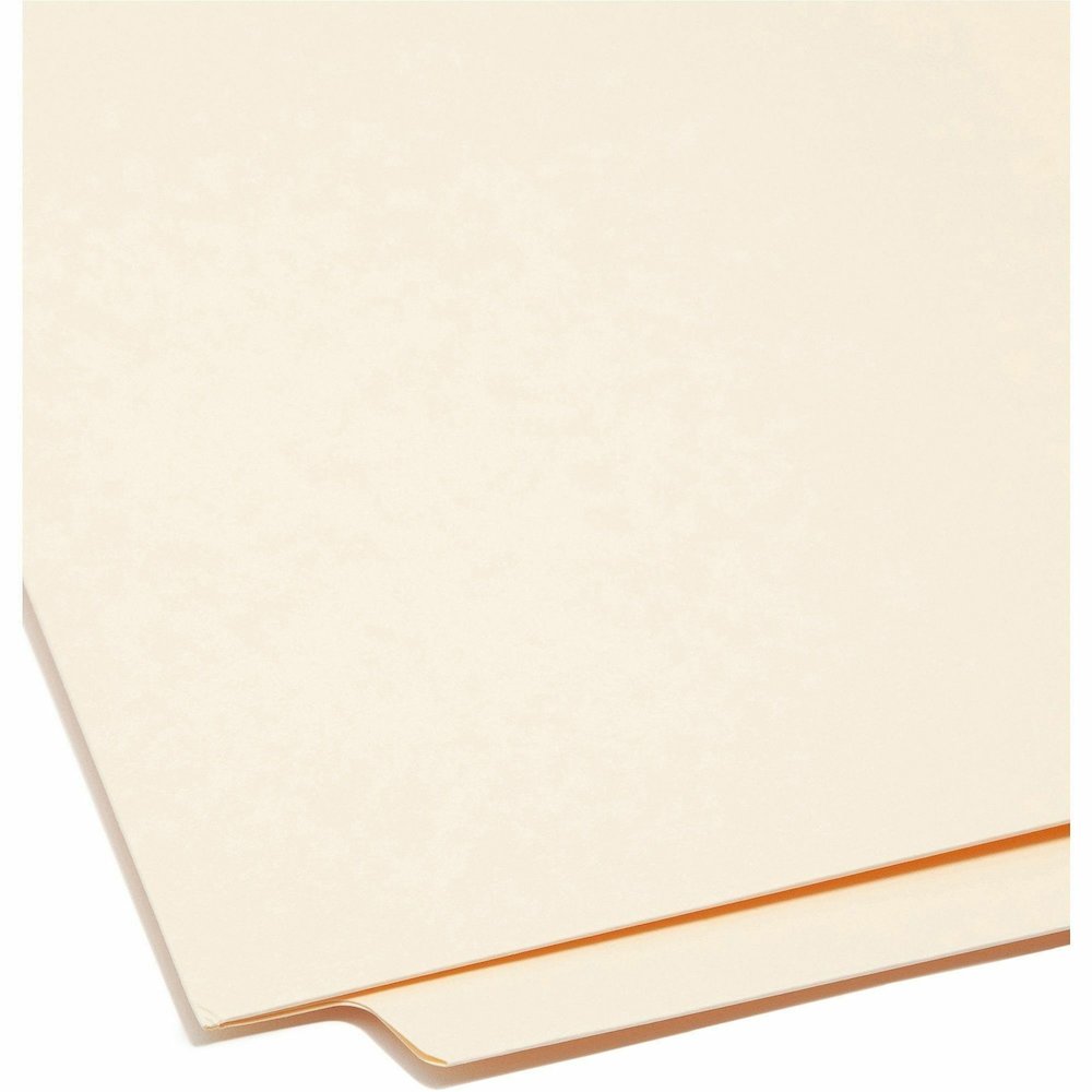 Smead Straight Tab Cut Letter Recycled File Pocket - 8 1/2" x 11" - 1 Pocket - 11 pt. - 2 Plys - Manila - Heavyweight Cover, Embossed - 10% Recycled - 50 / Box. Picture 3