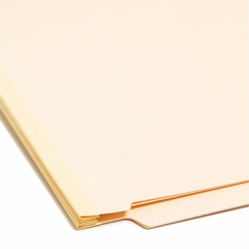 Smead Straight Tab Cut Letter Recycled Classification Folder - 8 1/2" x 11" - 2" Expansion - 2 x 2B Fastener - 2" for Folder - End Tab Location - 1 Divider - 18 pt. - 2 Plys - Pressboard - Manila - Lo. Picture 3