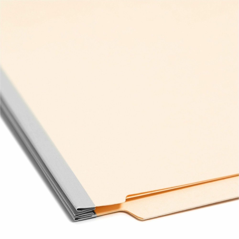 Smead Straight Tab Cut Letter Recycled Classification Folder - 8 1/2" x 11" - 2" Expansion - 2 x 2B Fastener - 2" for Folder - End Tab Location - 2 Divider - 18 pt. - 2 Plys - Pressboard - Manila - Lo. Picture 3