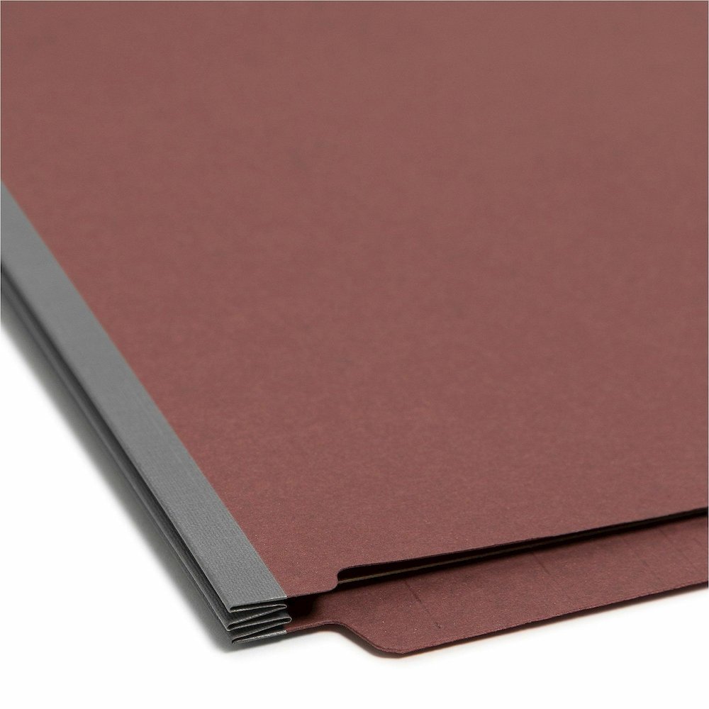 Smead Straight Tab Cut Letter Recycled Classification Folder - 8 1/2" x 11" - 2" Expansion - 2 x 2S Fastener - 2" for Folder, 1" for Divider - End Tab Location - 1 Divider - 25 pt. - 2 Plys - Pressboa. Picture 3