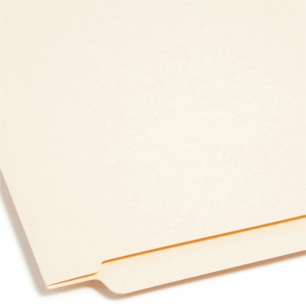 Smead Straight Tab Cut Letter Recycled Fastener Folder - 8 1/2" x 11" - 3/4" Expansion - 2 x 2B Fastener - 2" for Folder - End Tab Location - 14 pt. - 2 Plys - Manila - Embossed - 10% Recycled - 50 / . Picture 3