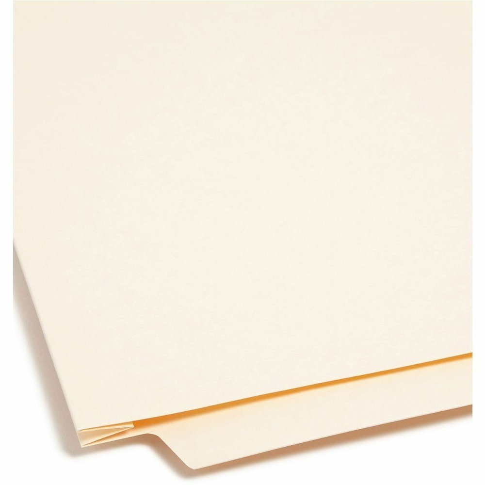 Smead Straight Tab Cut Letter Recycled Fastener Folder - 8 1/2" x 11" - 1 1/2" Expansion - 2 x 2B Fastener - 2" for Folder - End Tab Location - 14 pt. - 2 Plys - Manila - Reinforced Tab, Heavyweight C. Picture 3
