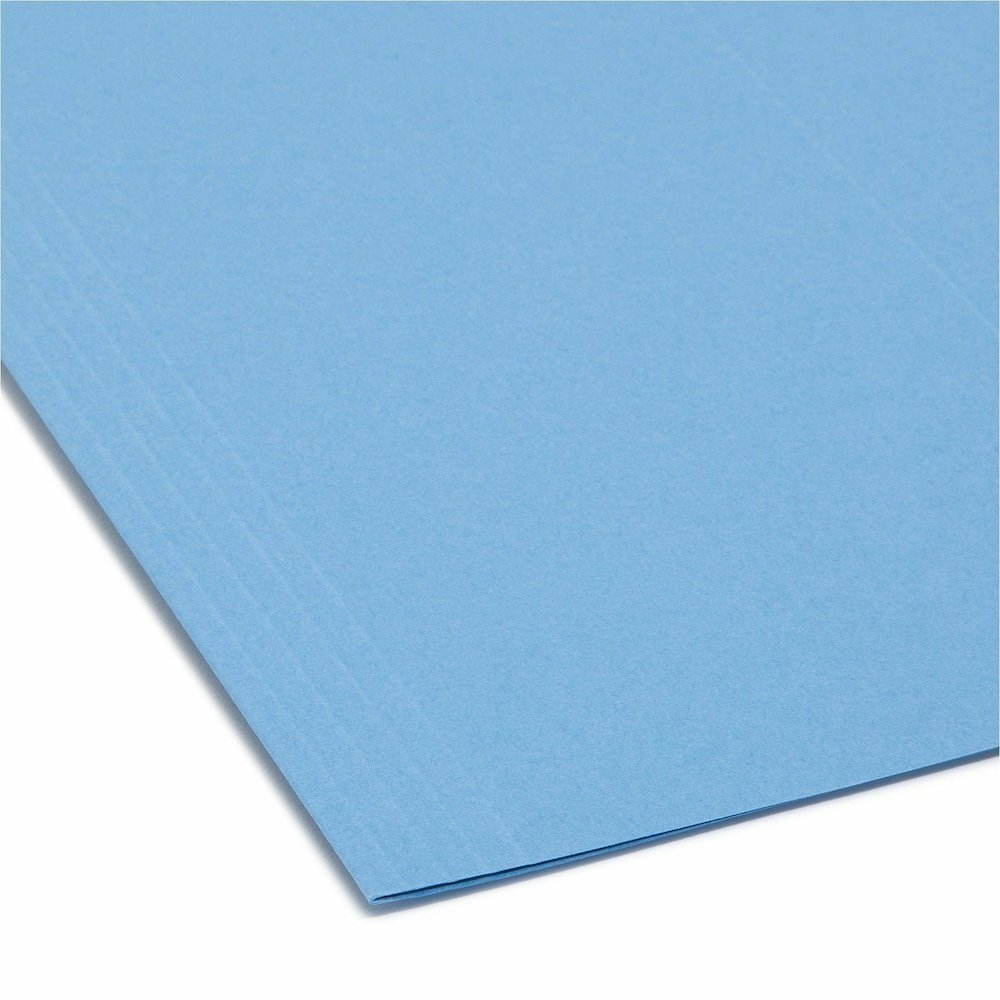 Smead 1/5 Tab Cut Legal Recycled Hanging Folder - 8 1/2" x 14" - Top Tab Location - Assorted Tab Position - 11 pt. - Vinyl - Blue, Green, Orange, Red, Yellow - 10% Recycled - 25 / Box. Picture 3