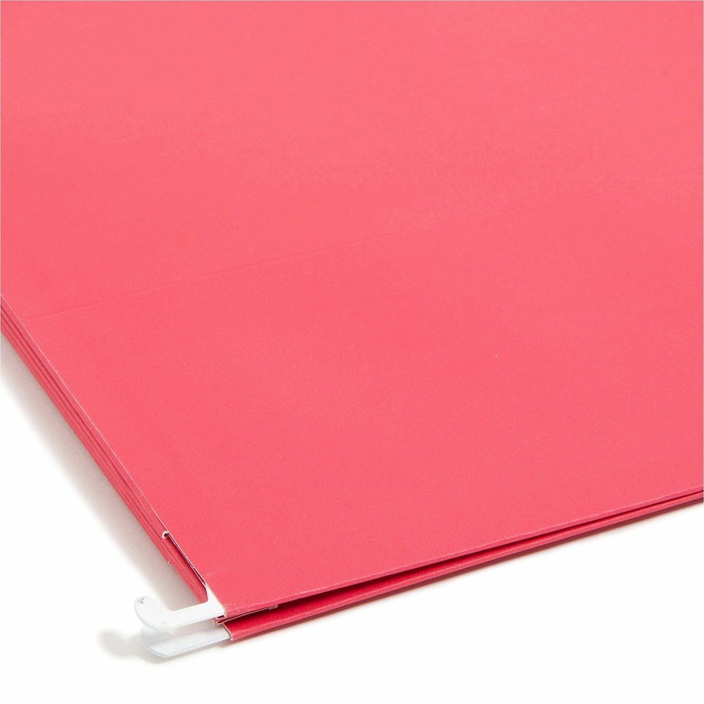 Smead Letter Recycled Hanging Folder - 8 1/2" x 11" - 3 1/2" Expansion - 11 pt. - Blue, Green, Red, Yellow - 10% Recycled - 4 / Pack. Picture 3