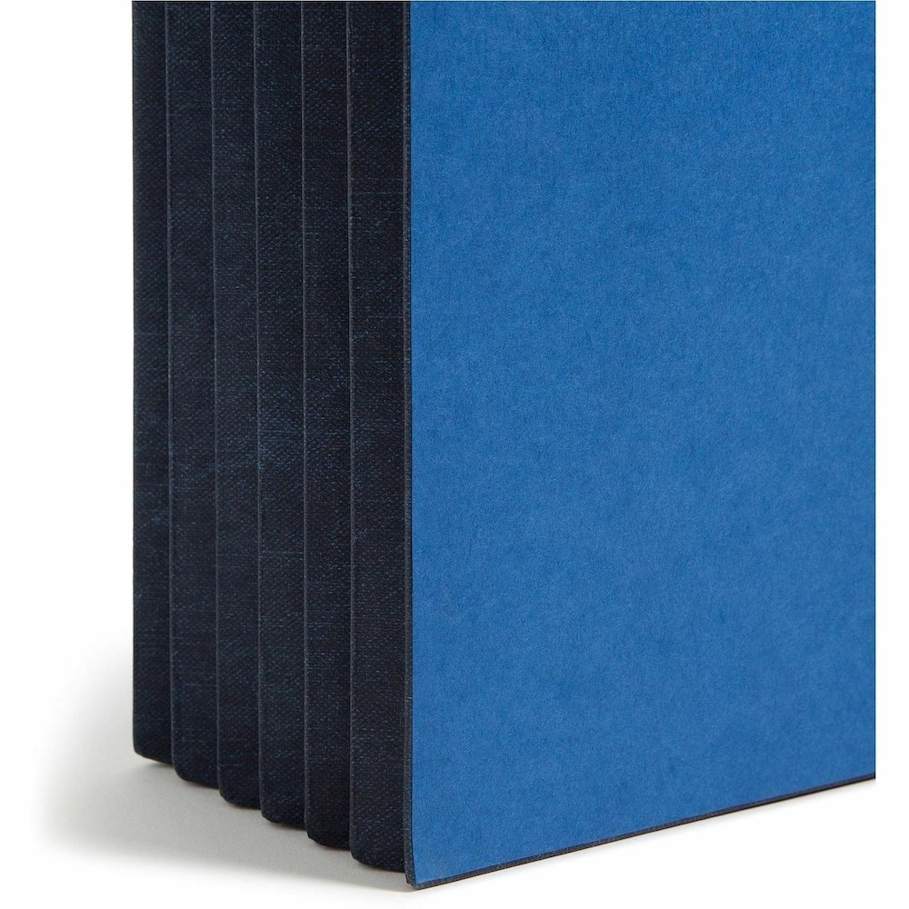 Smead Letter Recycled File Wallet - 8 1/2" x 11" - 5 1/4" Expansion - Navy - Elastic Closure, Reinforced Gusset, Tear Resistant - 10% Recycled - 1 Each. Picture 3