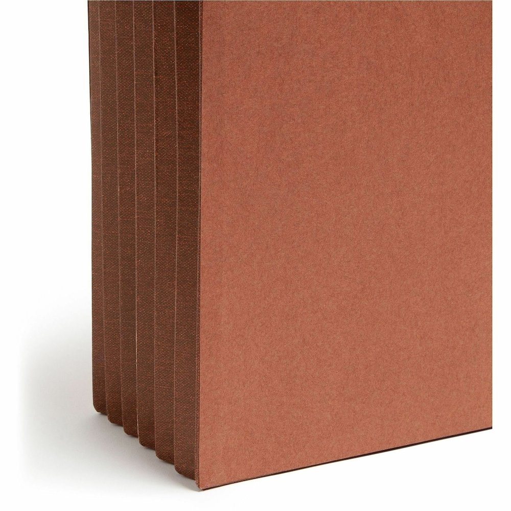 Smead Letter Recycled File Wallet - 8 1/2" x 11" - 5 1/4" Expansion - 2 Plys - Redrope - Flap, Tear Resistant, Elastic Closure - 30% Recycled - 10 / Box. Picture 3