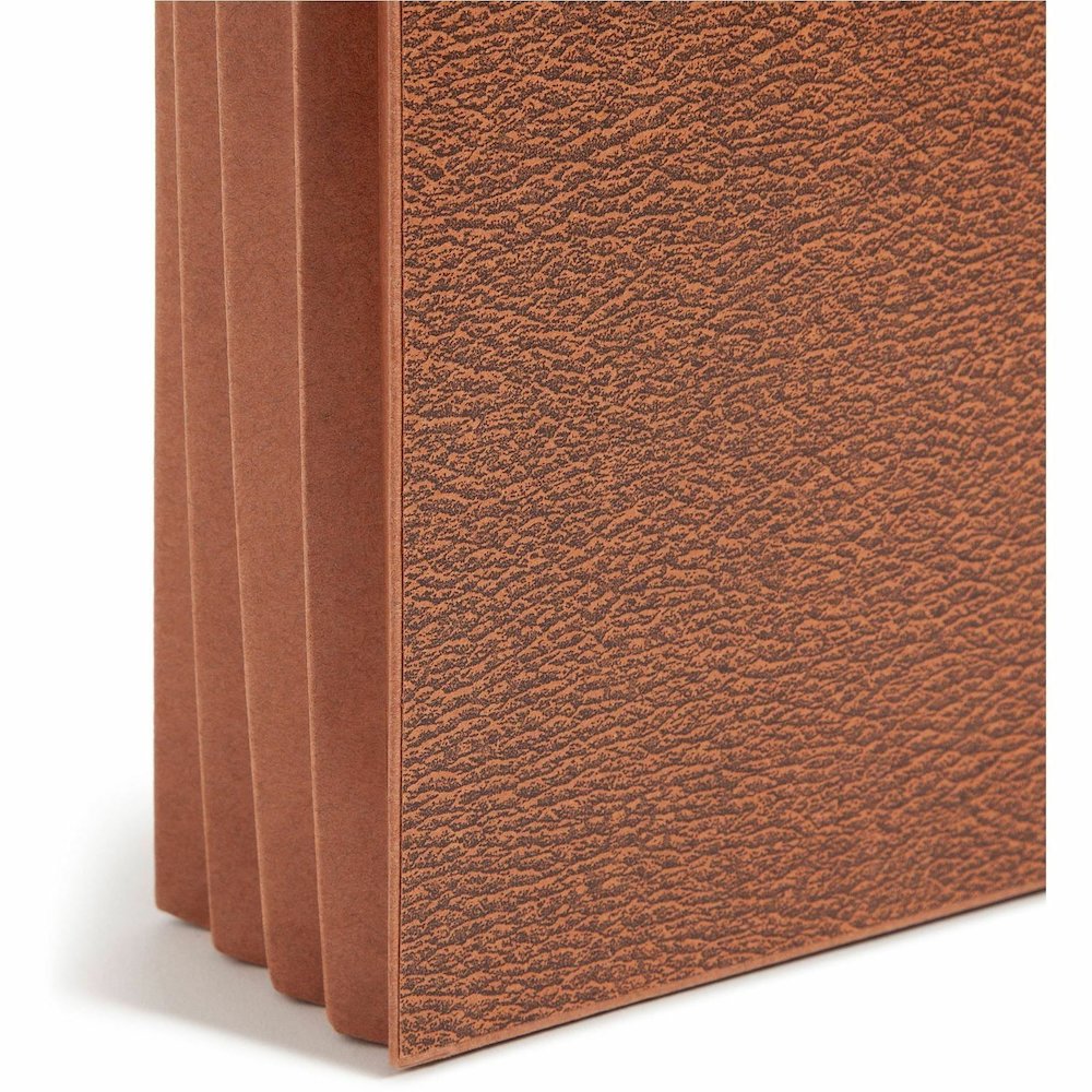 Smead Letter Recycled File Wallet - 8 1/2" x 11" - 3 1/2" Expansion - Redrope - Elastic Closure, Reinforced Gusset, Flap - 30% Recycled - 1 Each. Picture 3
