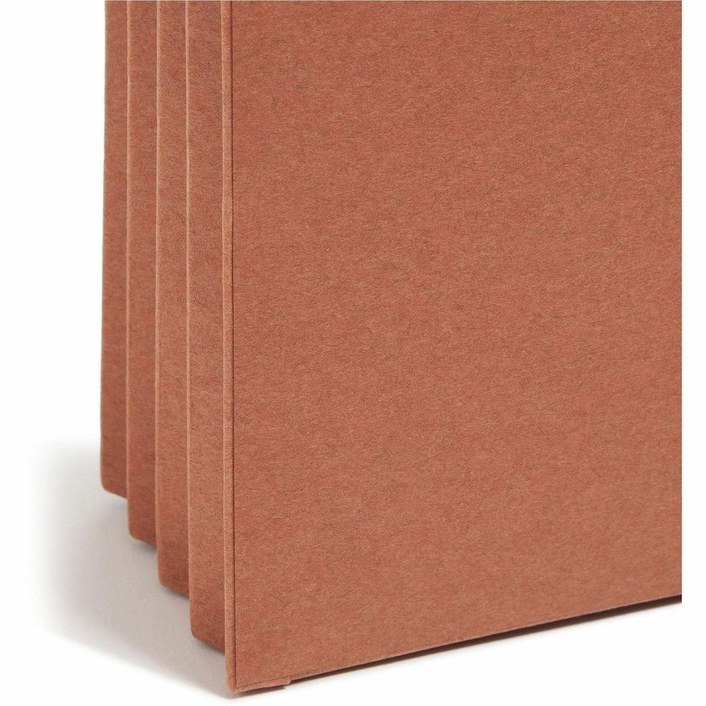 Smead Straight Tab Cut Letter Recycled File Pocket - 8 1/2" x 11" - 3 1/2" Expansion - Top Tab Location - 12.5 pt. - Redrope - Tear Proof, Tear Resistant, Rounded Corner, Reinforced Gusset - 30% Recyc. Picture 3