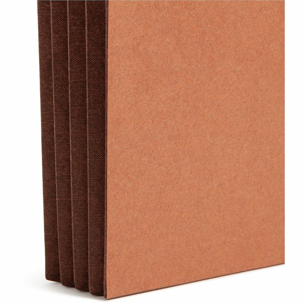 Smead Straight Tab Cut Letter Recycled File Pocket - 8 1/2" x 11" - 3 1/2" Expansion - 1 Pocket - Top Tab Location - 12.5 pt. - 2 Plys - Dark Brown - Tear Resistant - 30% Recycled - 10 / Box. Picture 3