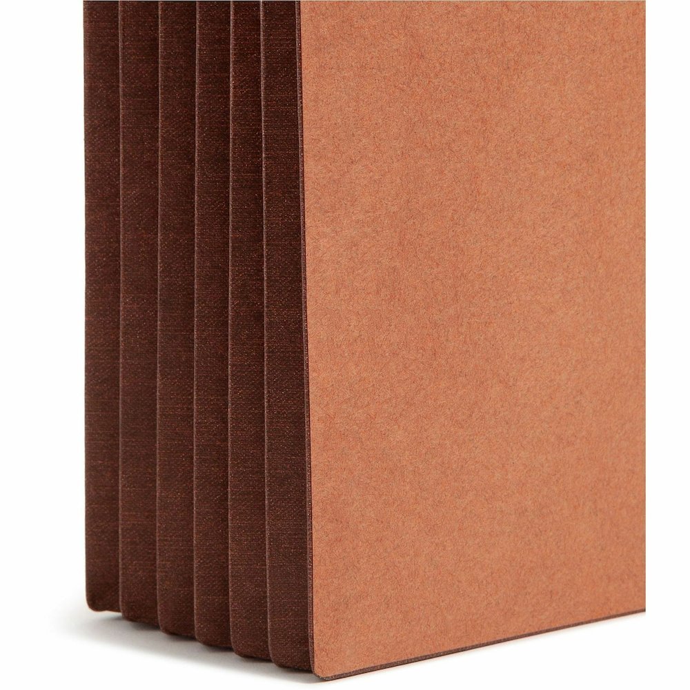 Smead Straight Tab Cut Letter Recycled File Pocket - 8 1/2" x 11" - 5 1/4" Expansion - 12.5 pt. - 2 Plys - Dark Brown - Embossed, Tear Resistant - 30% Recycled - 10 / Box. Picture 3
