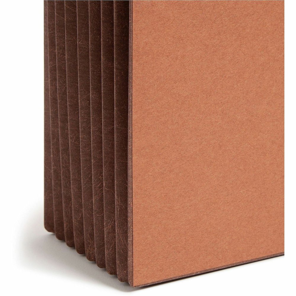 Smead TUFF Straight Tab Cut Legal Recycled File Pocket - 8 1/2" x 14" - 7" Expansion - 12.5 pt. - Redrope - Reinforced, Heavyweight Cover, Tear Resistant - 30% Recycled - 5 / Box. Picture 3