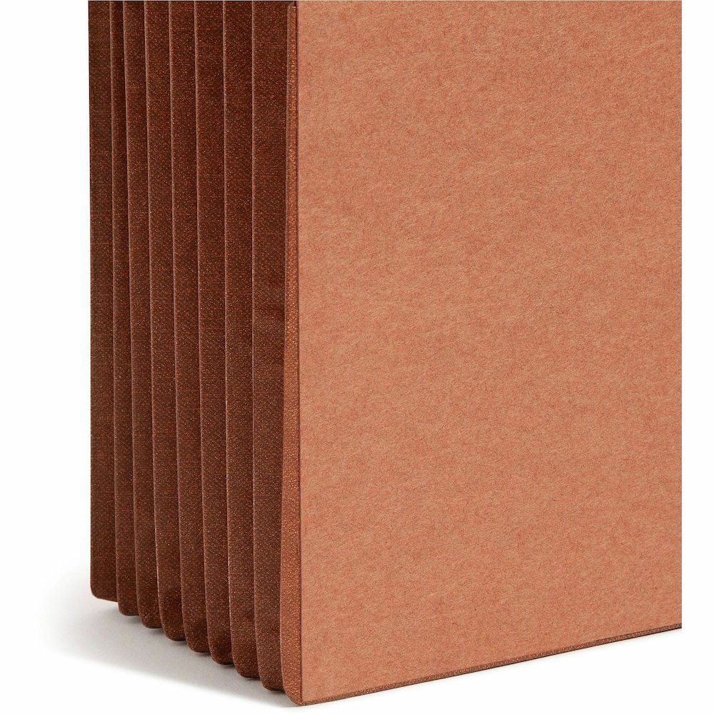 Smead TUFF Straight Tab Cut Legal Recycled File Pocket - 8 1/2" x 14" - 7" Expansion - 16.5 pt. - 2 Plys - Redrope - Tear Resistant, Reinforced Tab, Rip Resistant, Heavyweight Cover - 30% Recycled - 5. Picture 3