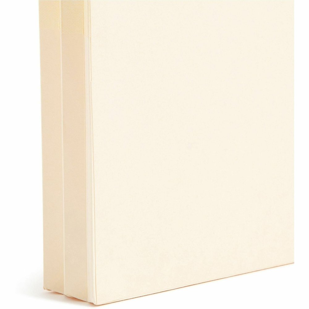 Smead Straight Tab Cut Letter Recycled File Pocket - 8 1/2" x 11" - 1 3/4" Expansion - 2 Plys - Manila - Embossed - 10% Recycled - 25 / Box. Picture 3