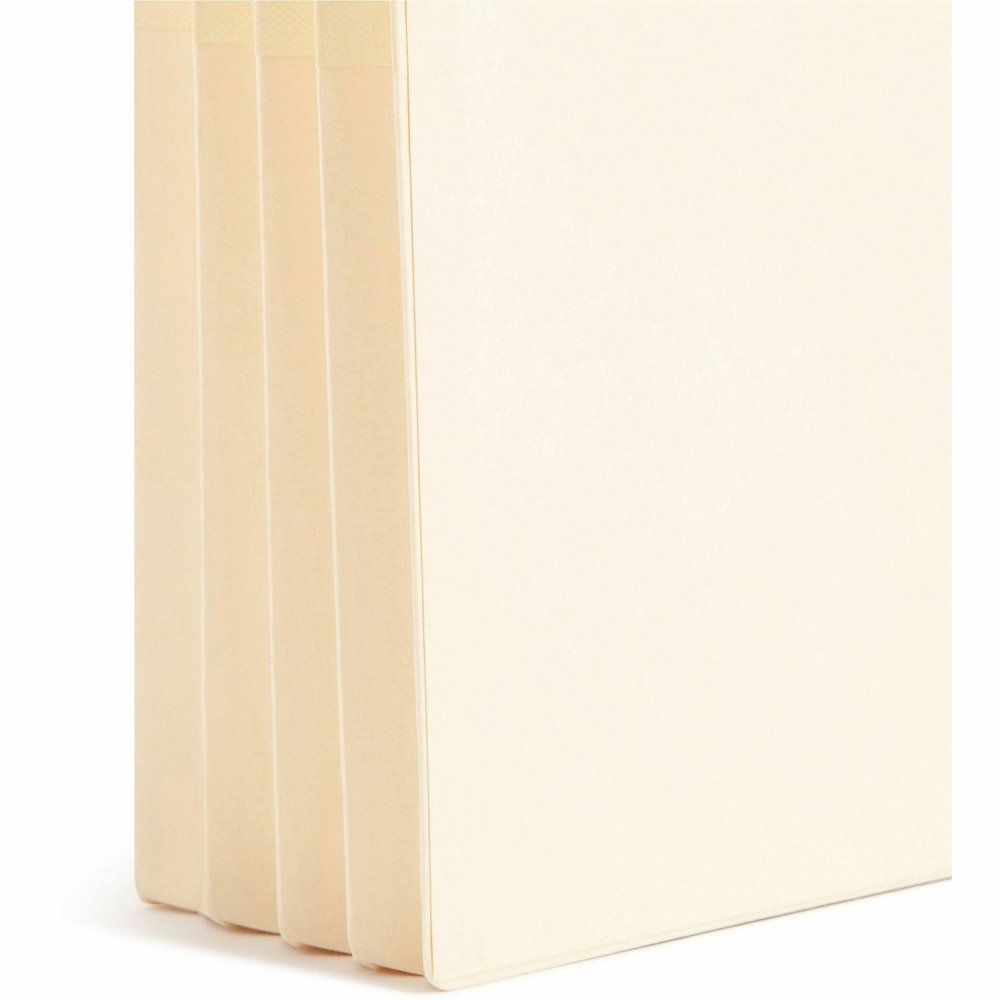 Smead Straight Tab Cut Letter Recycled File Pocket - 8 1/2" x 11" - 3 1/2" Expansion - 2 Plys - Manila - Embossed - 10% Recycled - 25 / Box. Picture 3