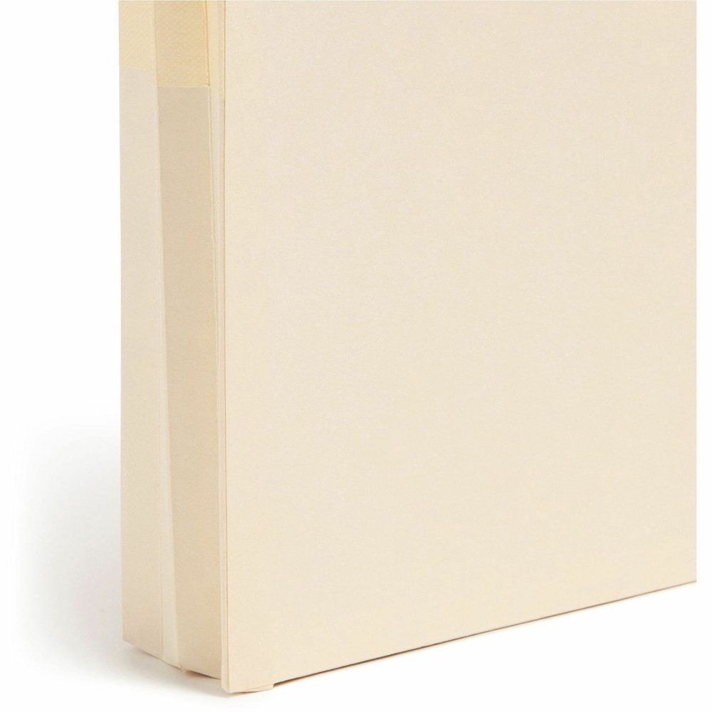 Smead Straight Tab Cut Legal Recycled File Pocket - 8 1/2" x 14" - 1 3/4" Expansion - 2 Plys - Manila - Embossed - 10% Recycled - 25 / Box. Picture 3