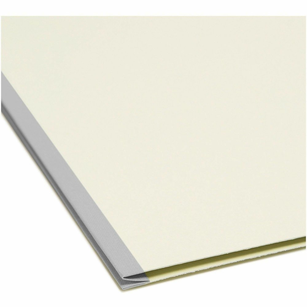 Smead 2/5 Tab Cut Legal Recycled Classification Folder - 8 1/2" x 14" - 1" Expansion - 1 x 2K Fastener - 2" for Folder - Top Tab Location - Right Tab Position - 8 Divider - 25 pt. - Pressboard - Gray,. Picture 3