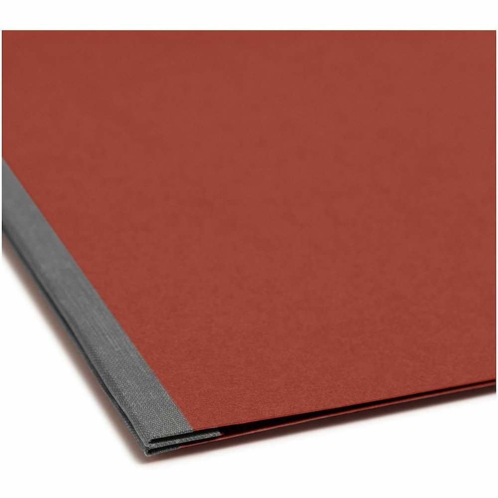 Smead Premium Pressboard Recycled Fastener Folder - 3" Folder Capacity - 11" x 17" - 3" Expansion - 1 Fastener - 25 pt. - Pressboard - Red - Reinforced Hinge, Heavy Duty, Moisture Resistant, Stain Res. Picture 3