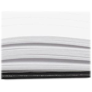 Black n' Red Casebound Ruled Notebooks - A5 - 96 Sheets - Sewn - 24 lb Basis Weight - A5 - 5 5/8" x 8 1/4" - White Paper - Red Binding - Black Cover - Ribbon Marker, Hard Cover - 1 Each. Picture 3