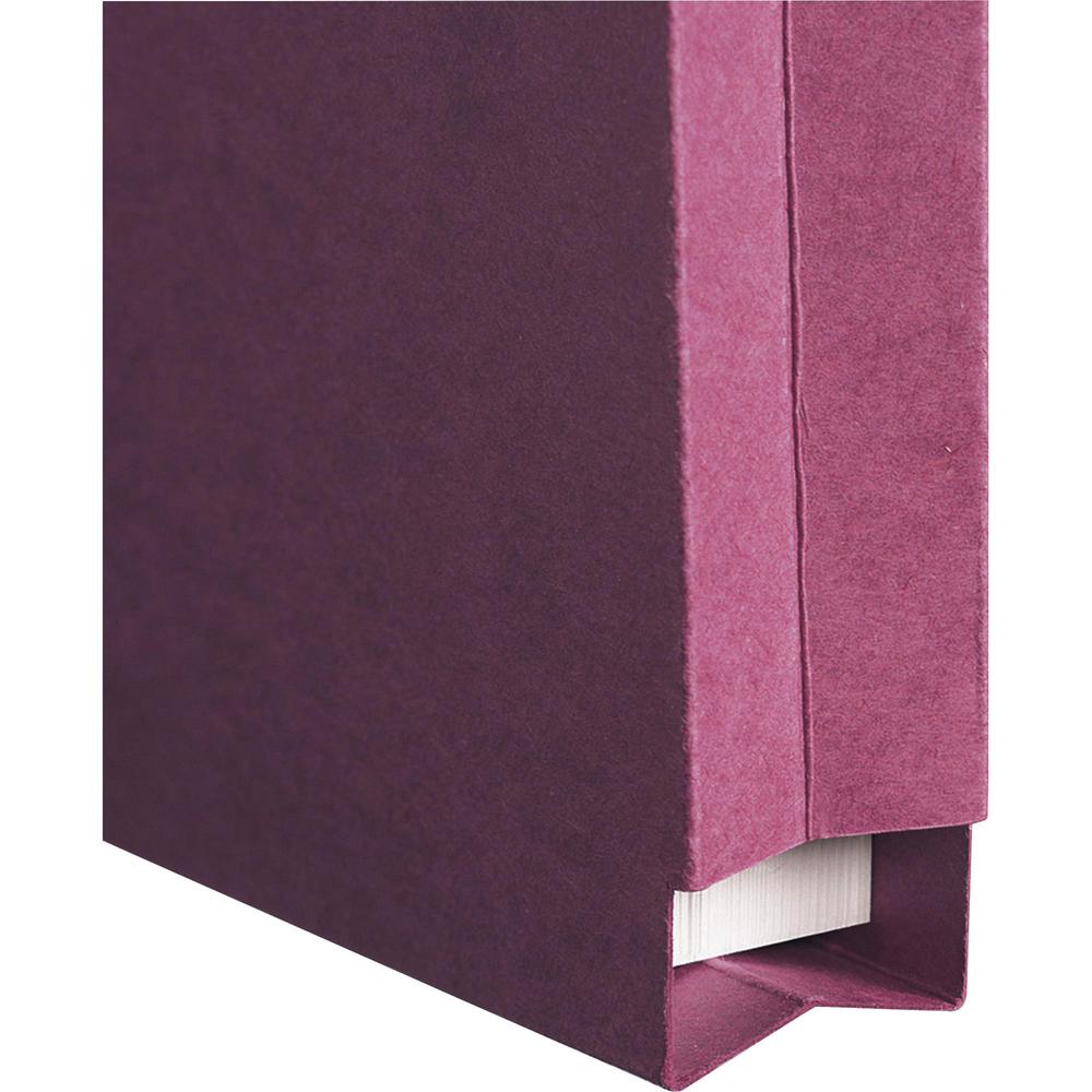 Smead 2/5 Tab Cut Letter Recycled File Pocket - 8 1/2" x 11" - 1" Expansion - Assorted - 10% Recycled - 5 / Pack. Picture 3