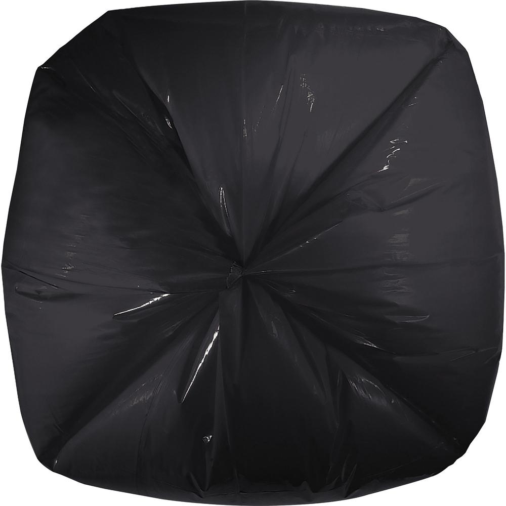 Genuine Joe Low Density Liners - Large Size - 45 gal Capacity - 46" Length x 40" Width x 0.70 mil (18 Micron) Thickness - Low Density - Brown, Black - 40 / Carton. Picture 3