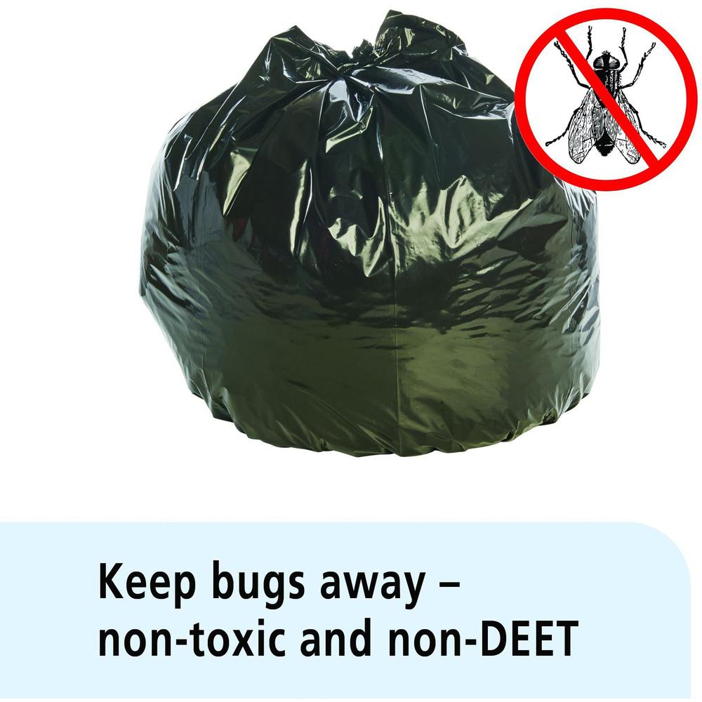 Stout Insect Repellent Trash Bags - 55 gal Capacity - 37" Width x 52" Length - 2 mil (51 Micron) Thickness - Black - Polyethylene - 65/Carton - Recycled. Picture 3
