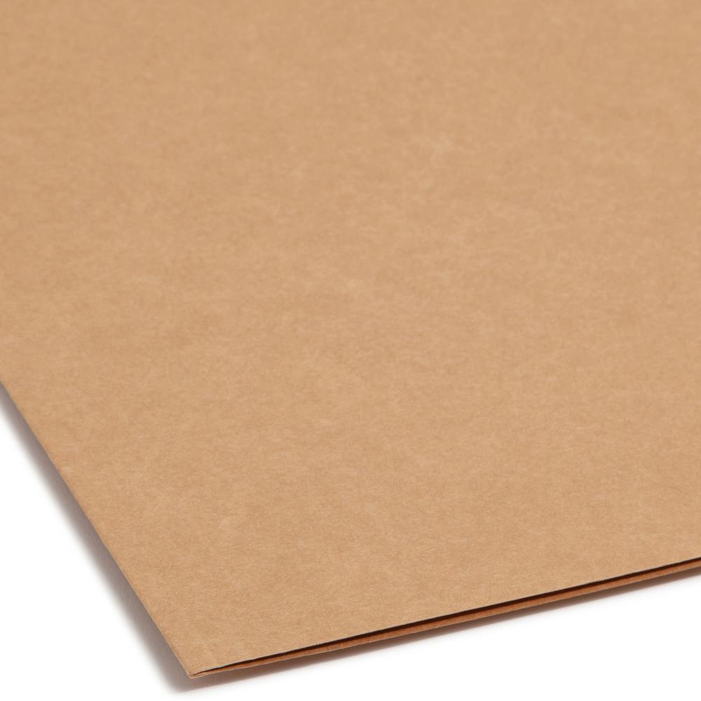 Smead Straight Tab Cut Letter Recycled Fastener Folder - 8 1/2" x 11" - 2 x 2K Fastener(s) - Kraft - Kraft - 10% Recycled - 50 / Box. Picture 3
