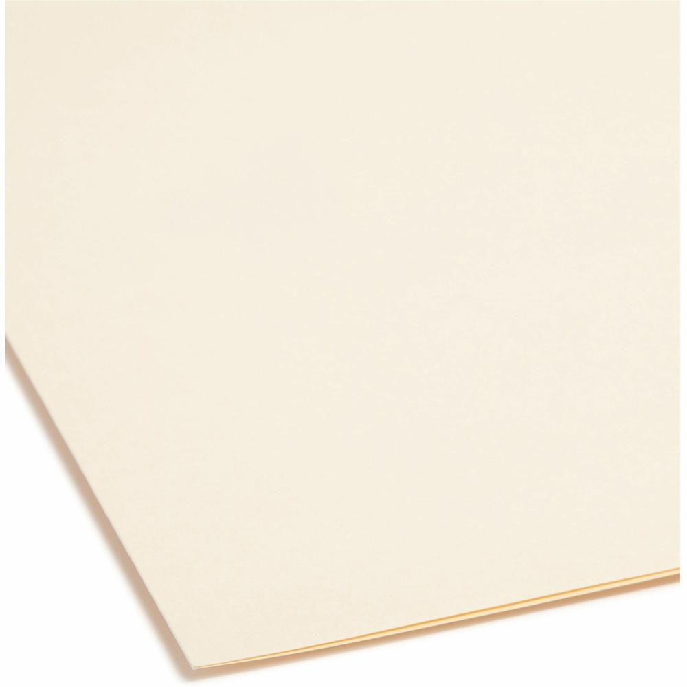 Smead 1/3 Tab Cut Letter Recycled Fastener Folder - 8 1/2" x 11" - 3/4" Expansion - 2 x 2K Fastener(s) - 2" Fastener Capacity for Folder - Top Tab Location - Third Tab Position - Manila - Manila - 10%. Picture 3