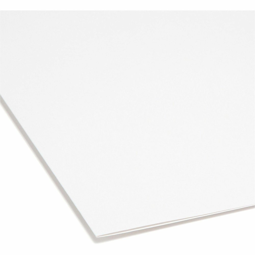 Smead Colored 1/3 Tab Cut Letter Recycled Top Tab File Folder - 8 1/2" x 11" - Top Tab Location - Assorted Tab Position - 11 pt. - 1 Plys - White - 10% Recycled - 100 / Box. Picture 3