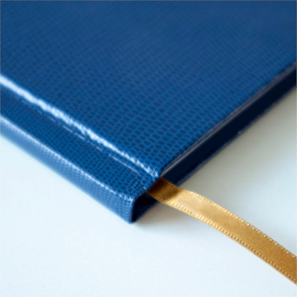 Rediform Large Executive Hardbound Notebook - Letter - 150 Sheets - Sewn - Ruled Margin - 18 lb Basis Weight - Letter - 8 1/2" x 11" Sheet Size - White Paper - Blue Textured Cover - Hard Cover - Yes -. Picture 3