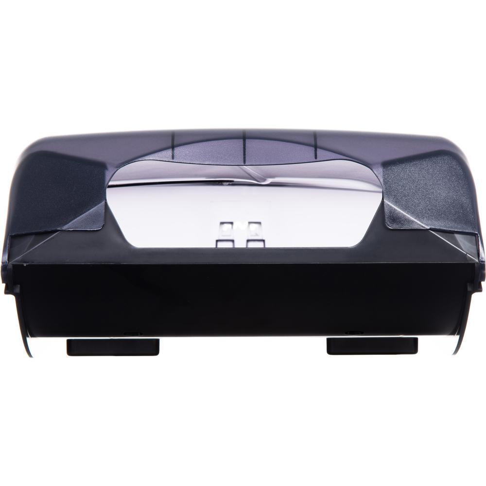 San Jamar Ultrafold Multifold Towel Dispenser - C Fold, Multifold, Touchless Dispenser - 450 x C Fold, 750 x Multifold - 18.7" Height x 11.7" Width x 6.3" Depth - Plastic - Black - Transparent, Touch-. Picture 5