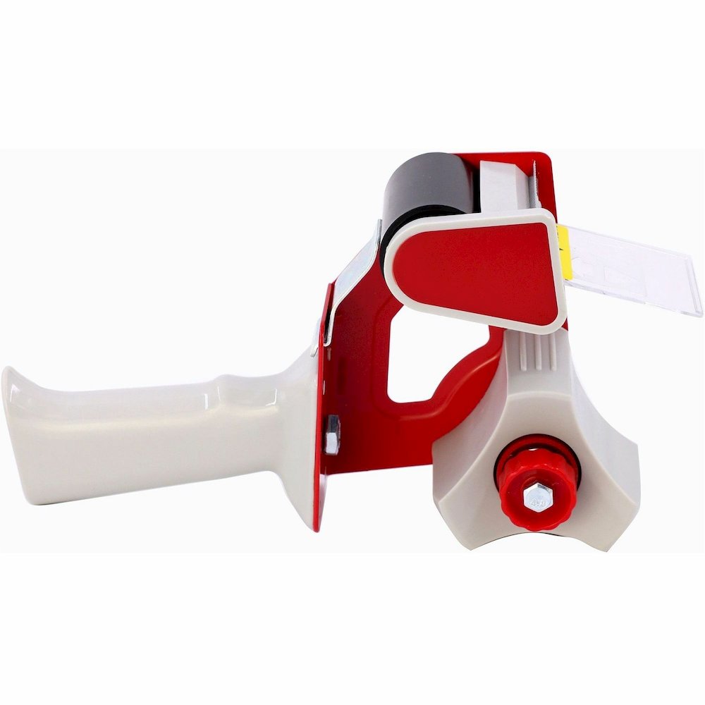 Business Source Pistol Grip Tape Dispenser - 3" Core - Adjustable Tension Mechanism - Red - 1 Each. Picture 3