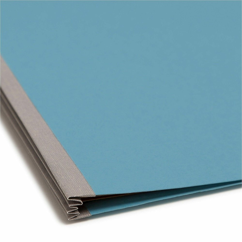 Smead SafeSHIELD 2/5 Tab Cut Letter Recycled Classification Folder - 8 1/2" x 11" - 2" Expansion - 2 x 2S Fastener - 2" for Folder, Divider - Top Tab Location - Right of Center Tab Position - 2 Divide. Picture 3