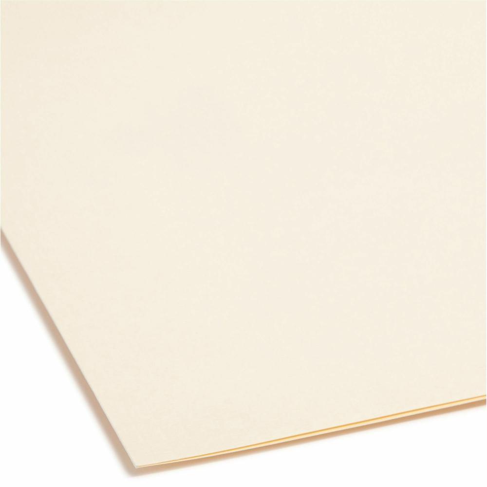 Smead 1/3 Tab Cut Letter Recycled Fastener Folder - 8 1/2" x 11" - 3/4" Expansion - 2 x 2S Fastener(s) - Top Tab Location - Assorted Position Tab Position - Manila - Manila - 10% Recycled - 50 / Box. Picture 3