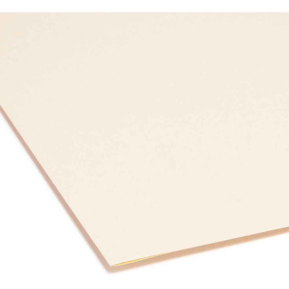 Smead SuperTab 1/3 Tab Cut Legal Recycled Top Tab File Folder - 8 1/2" x 14" - 3/4" Expansion - Top Tab Location - Assorted Position Tab Position - Manila - Manila - 10% Recycled - 50 / Box. Picture 3